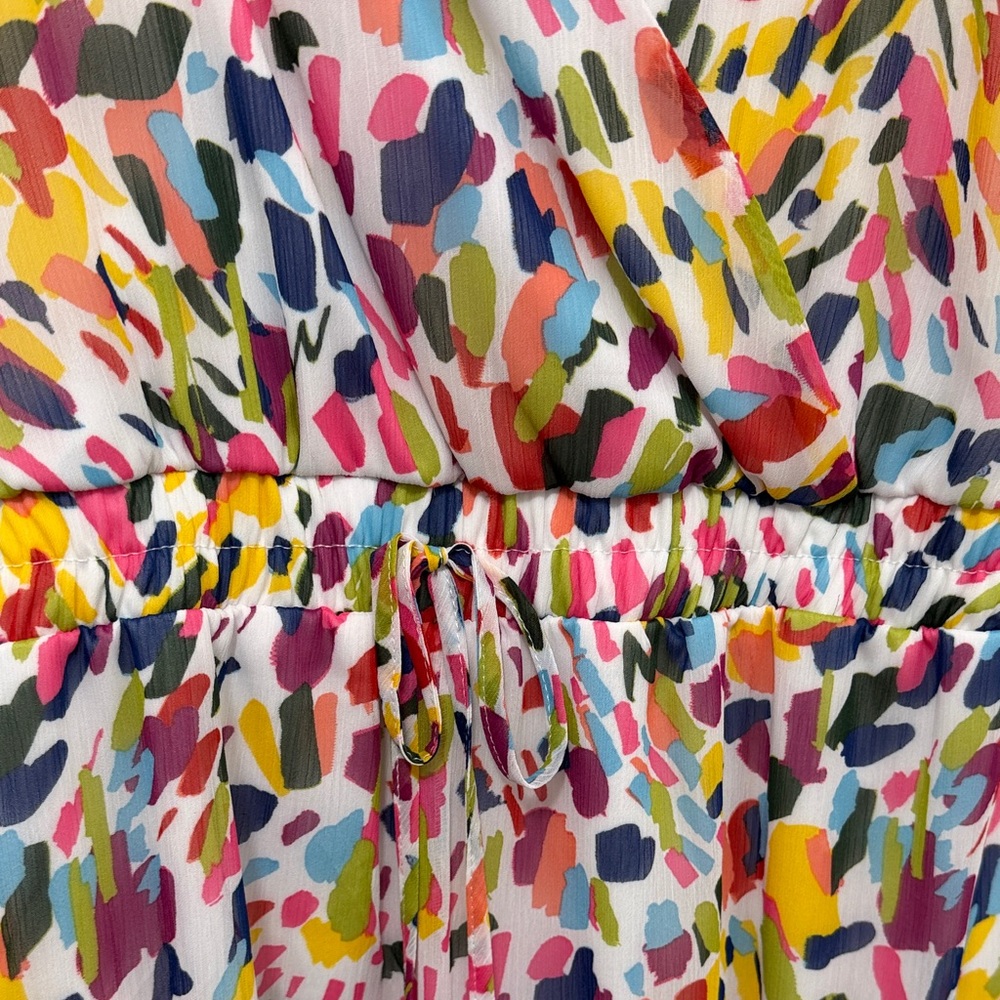 Colorful Abstract Print Romper - Picture 2 of 4